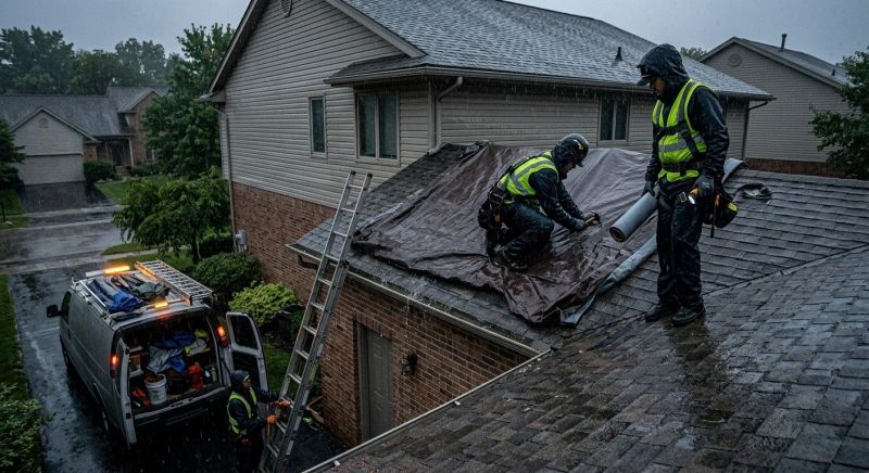 Our team working on Roofing Service projects in Dunlap, TN